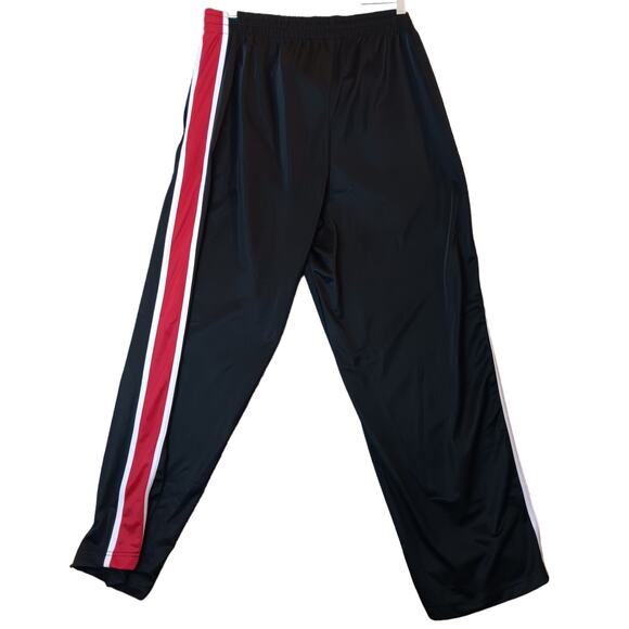 Spalding Track Pants Mens XL 40X32 Black/Red Stripes Performance Embroidered Y2K - Picture 4 of 15